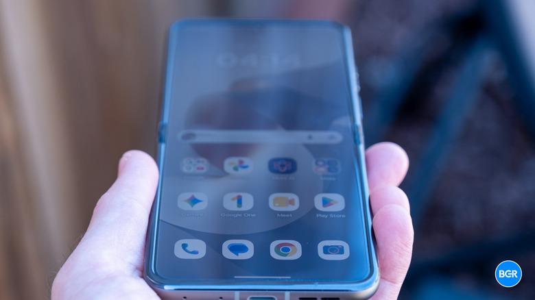 The inner display of the Motorola Razr 2026 showing vibrant colors and high brightness.