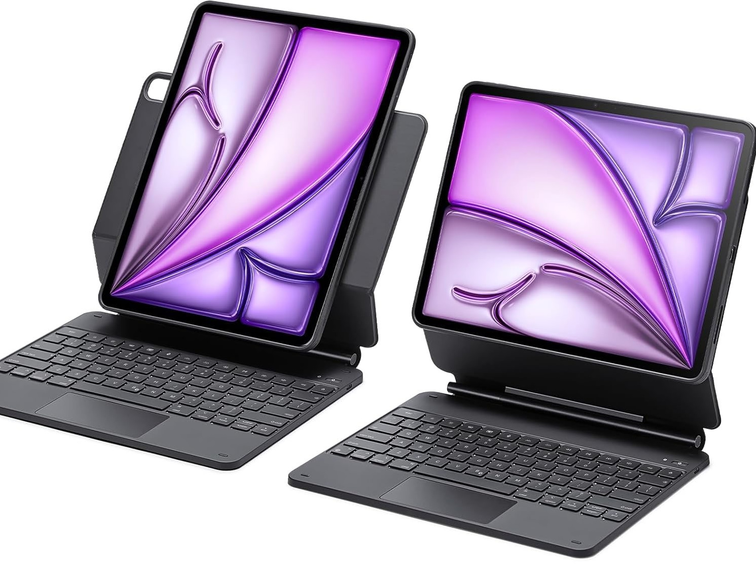 ESR Rebound 360 case holding an iPad in portrait orientation.