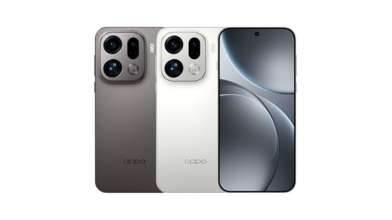 The front and rear profile of the Oppo Find X9 Pro.