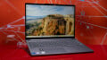 Top view of the Lenovo IdeaPad Slim 5i Gen 10 laptop open on a table.