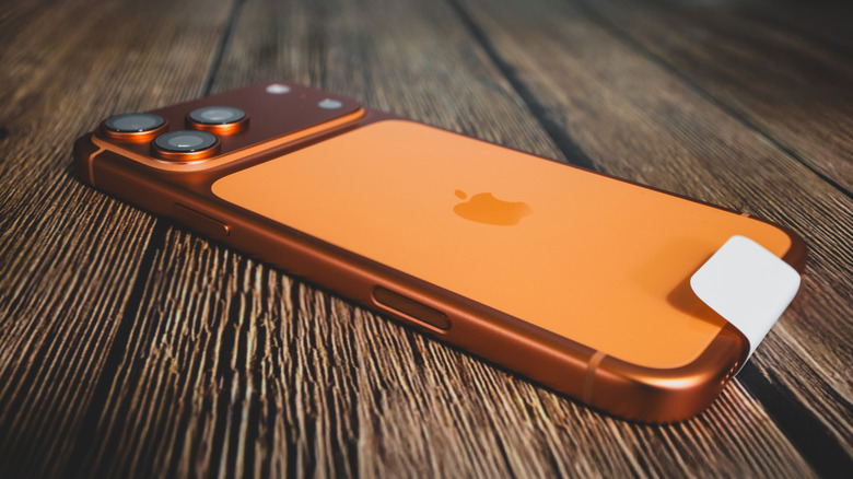 iPhone 17 Pro Max lying face down on a table showing its premium back finish.