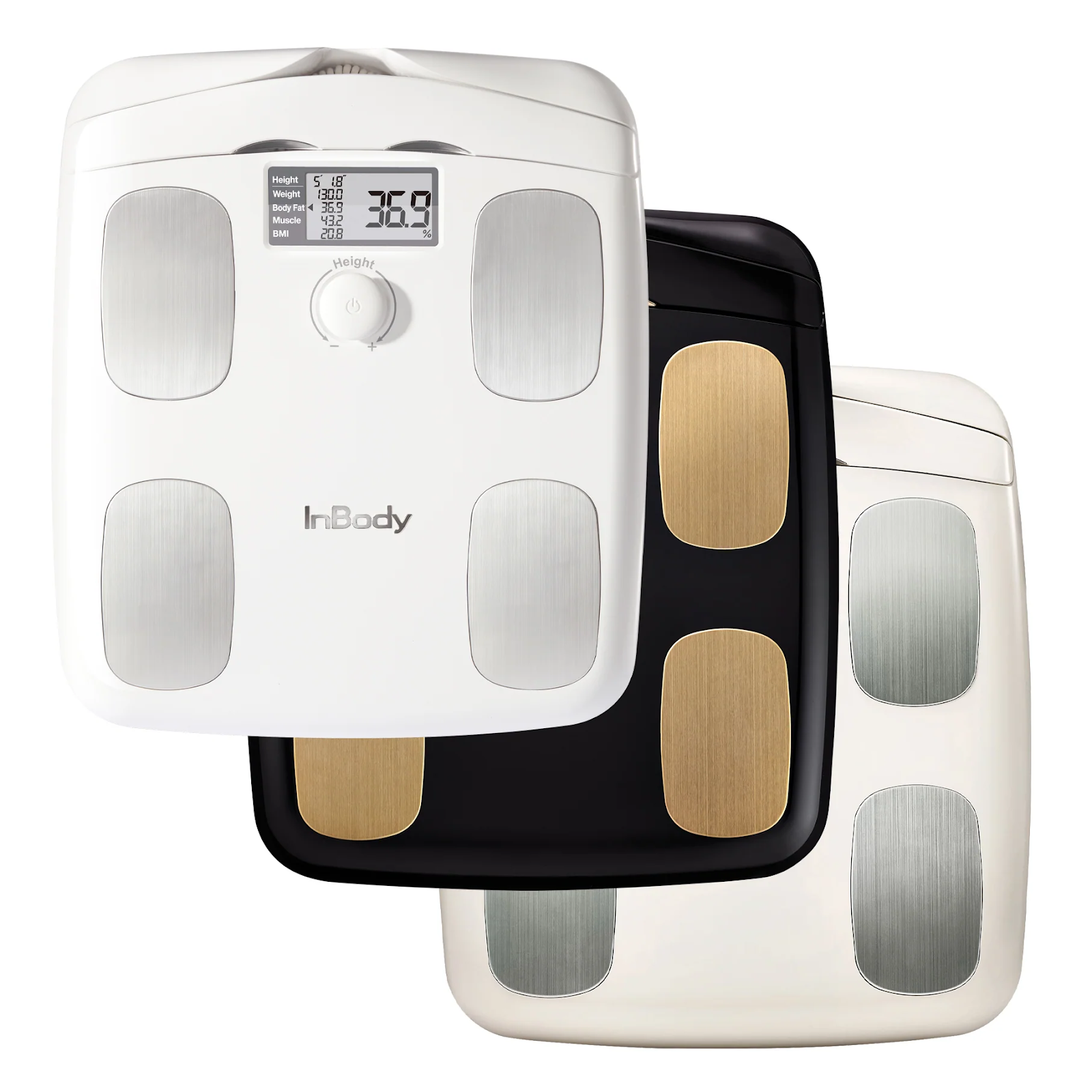 The InBody Dial H20 smart scale featuring a similar handlebar design for professional analysis.