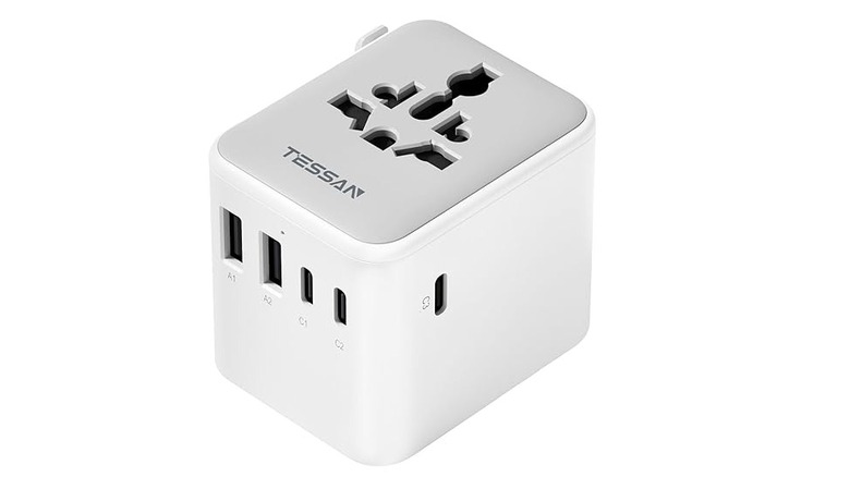 Tessan universal travel adapter with multiple international plug configurations.
