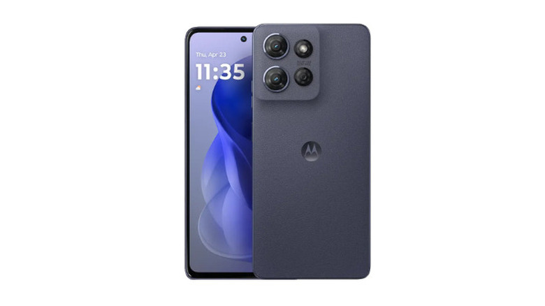 Front and back view of a 2025 Motorola Moto G Power.