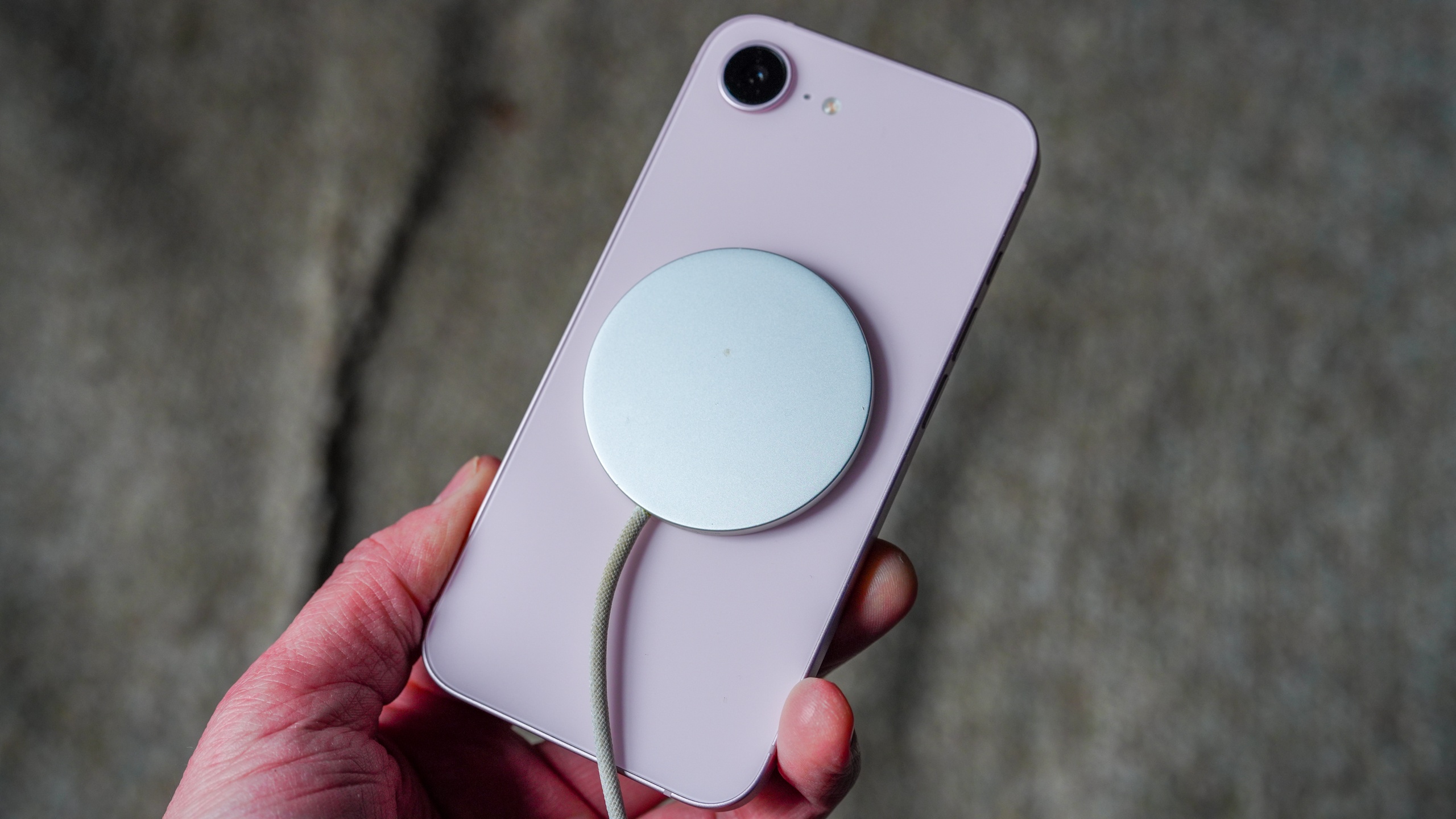 iPhone 17e being used to record a high-definition video outdoors.