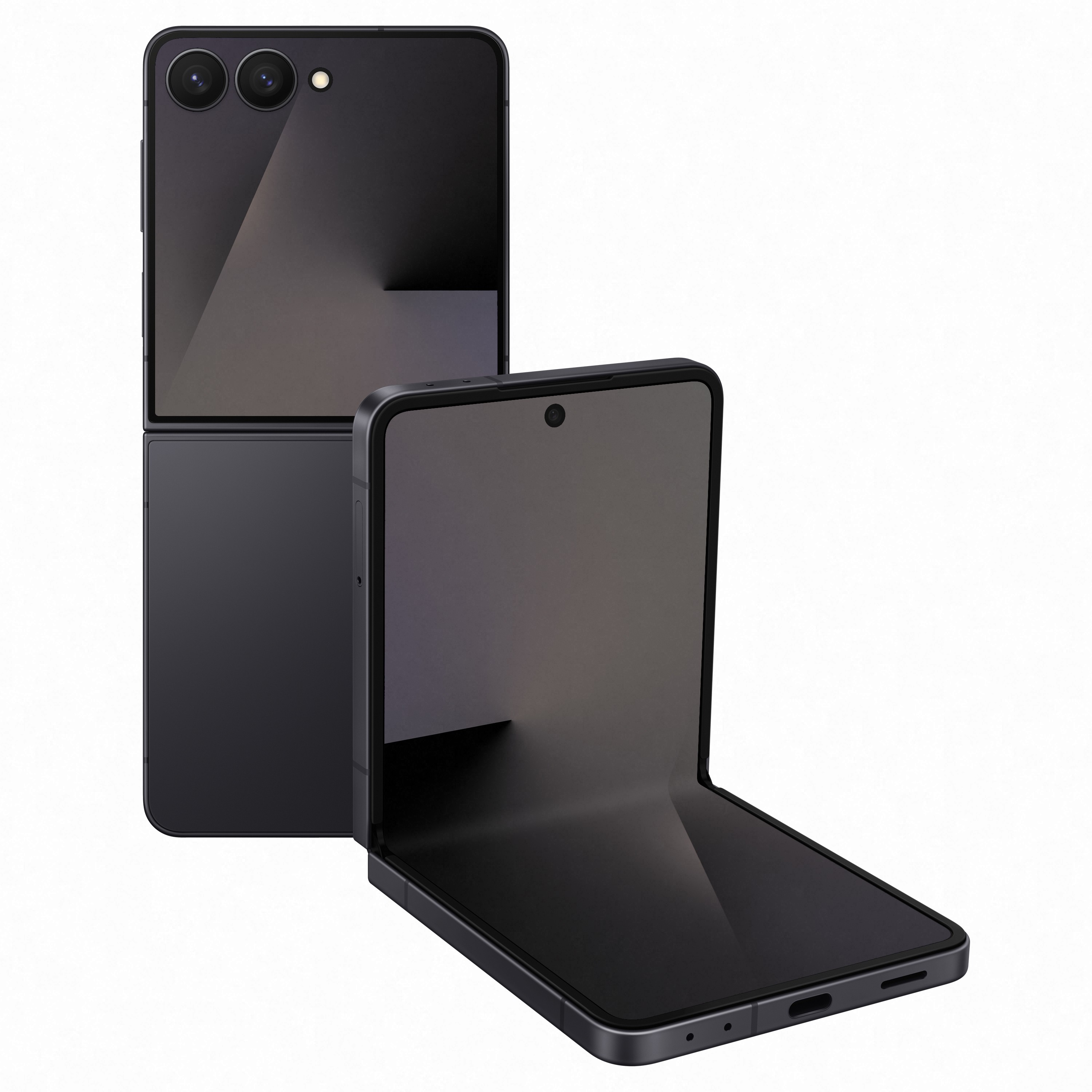 The Samsung Galaxy Z Flip 7 in its folded state, representing the main competition