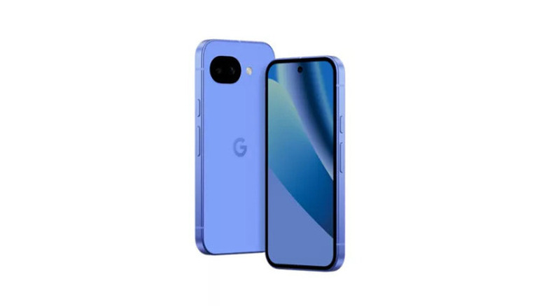 Front and back view of a Google Pixel 10a.