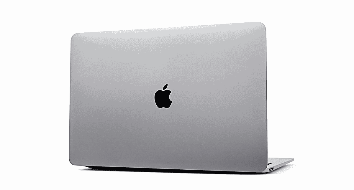 A silver MacBook Air 15-inch showing its slim profile for comparison.