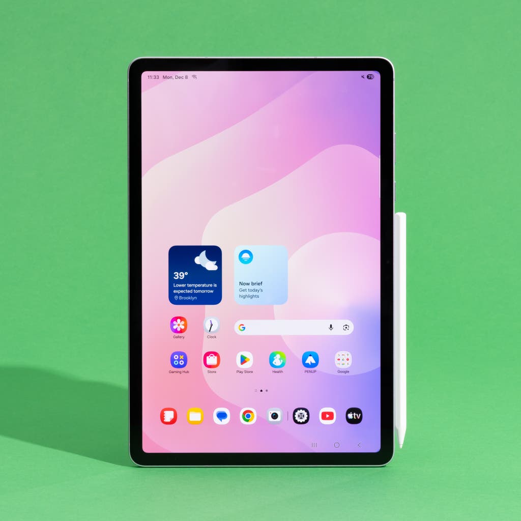 A high-definition view of the Samsung Galaxy Tab S11 display.