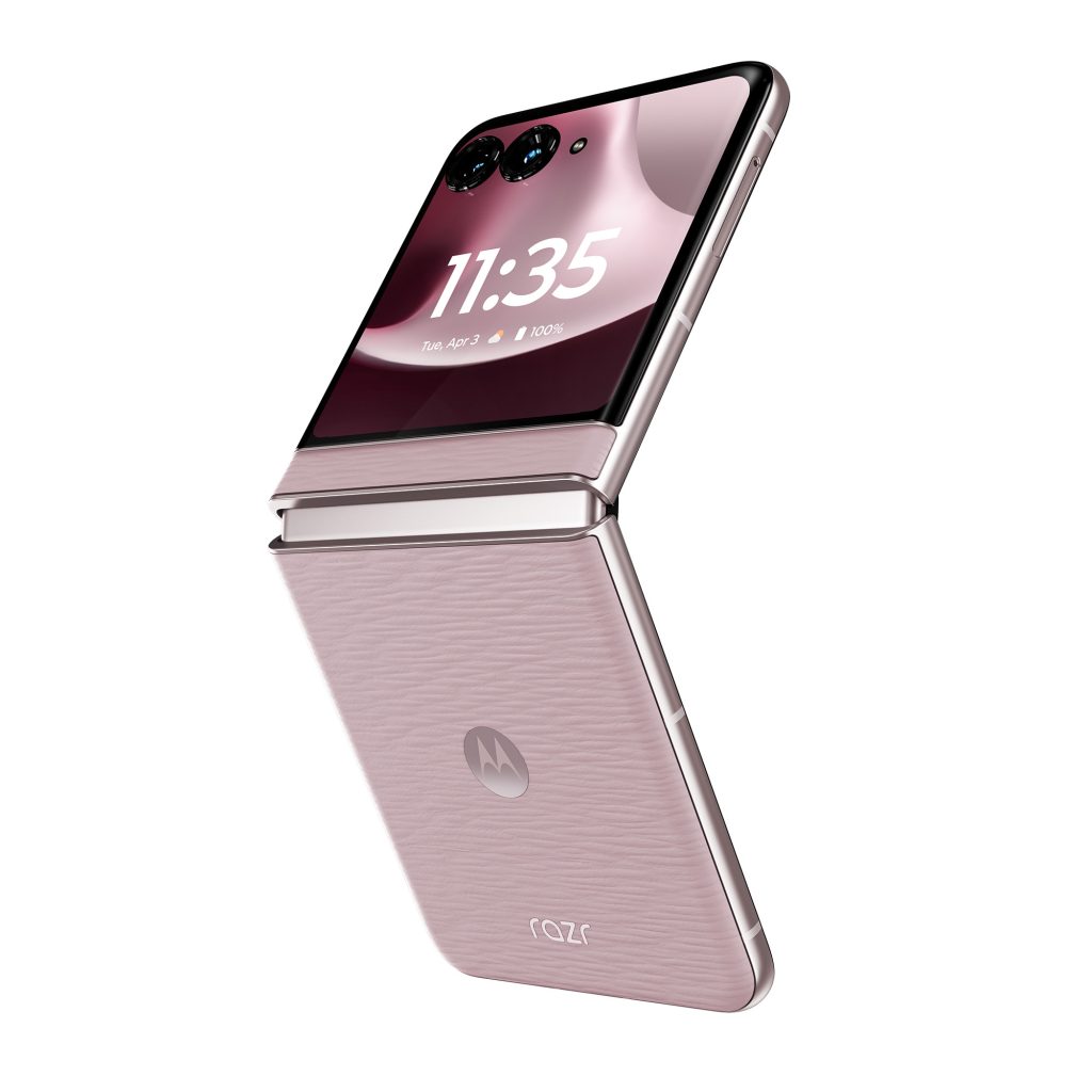 Motorola Razr 2026 in the Violet Ice color option.