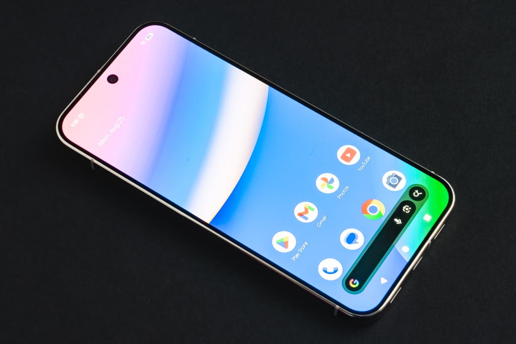 A large-screen Android smartphone displaying a modern UI.