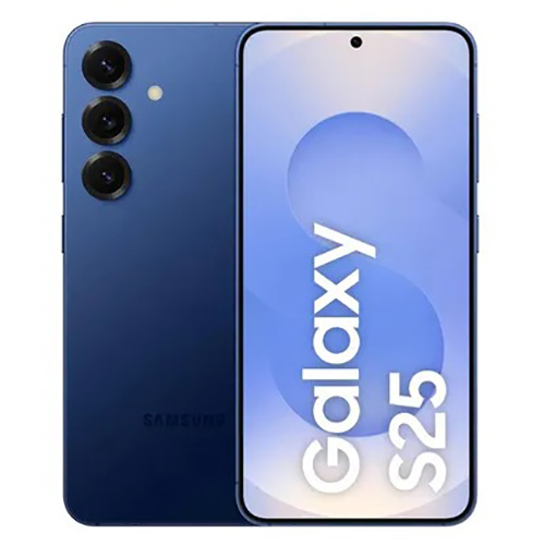 Front view of the sleek and compact Samsung Galaxy S25.