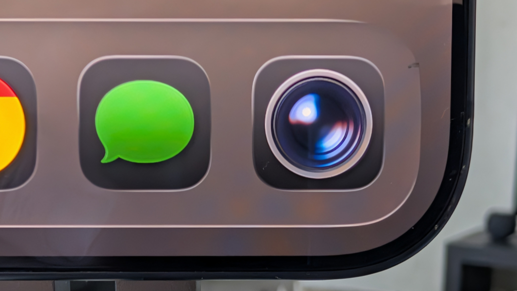 Close-up of the ultra-thin, refined display bezels on the iPhone 17 Pro series screen.