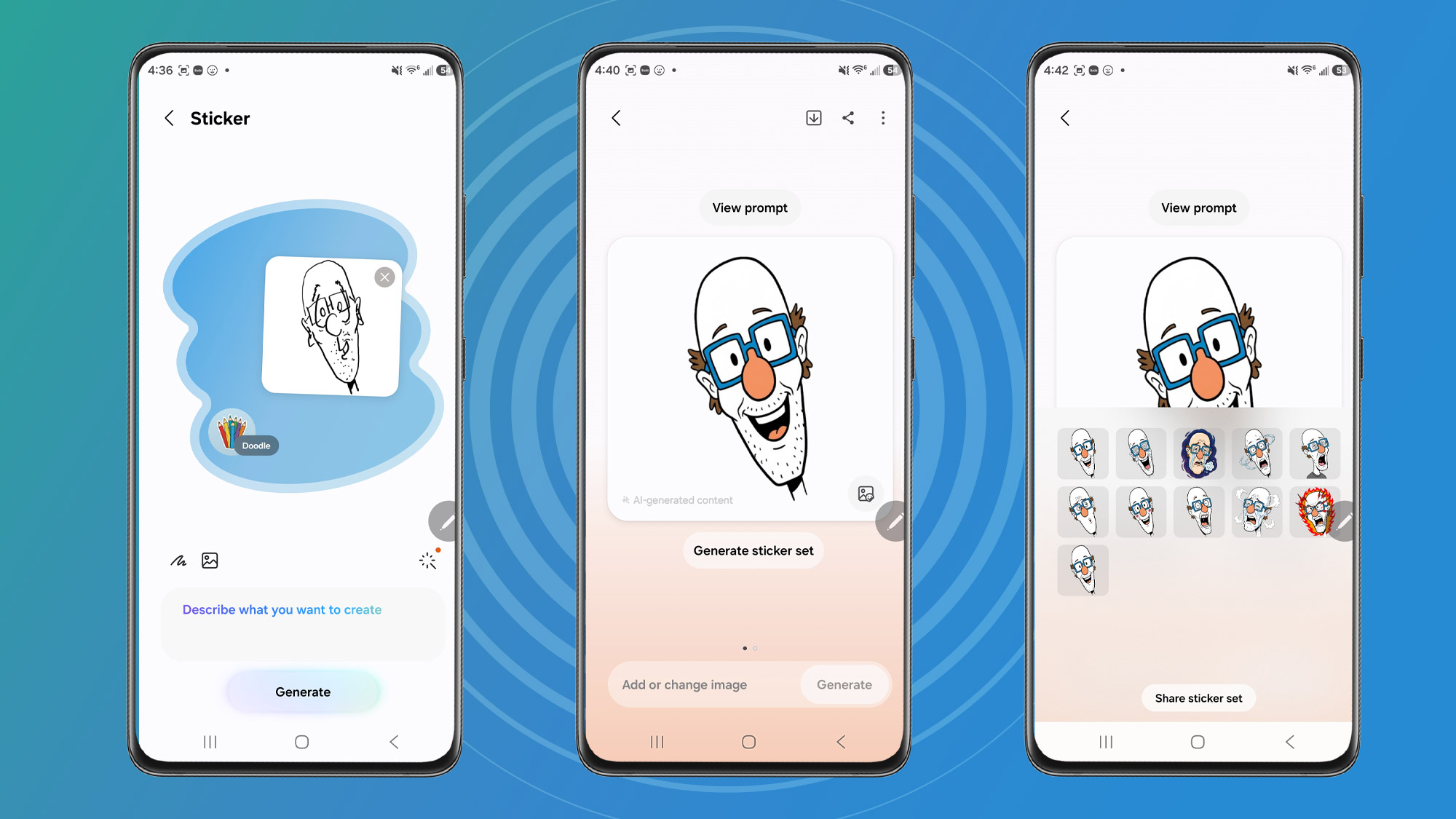 The Galaxy AI interface on the S26 Ultra screen demonstrating Sketch to Image functionality.