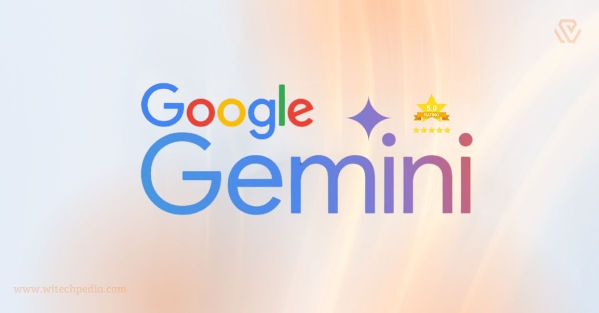 Google Gemini 2026 branding graphic featuring the modern star logo.