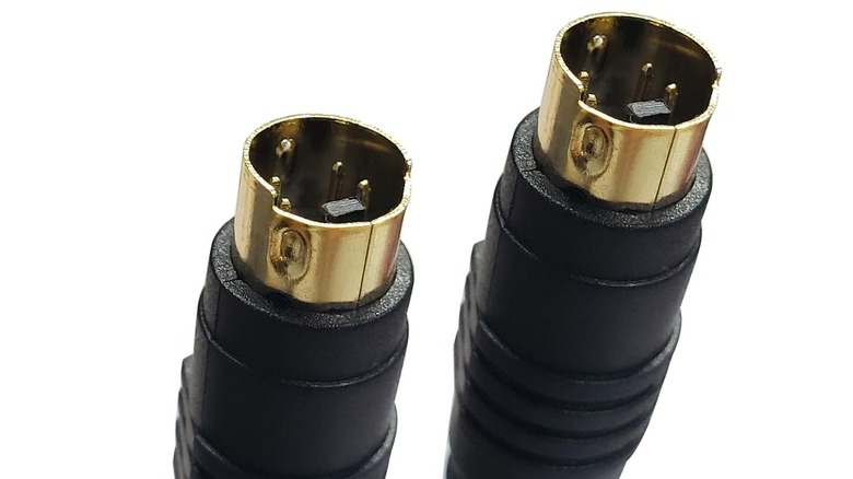 Two black 4-pin mini-DIN S-video connectors.